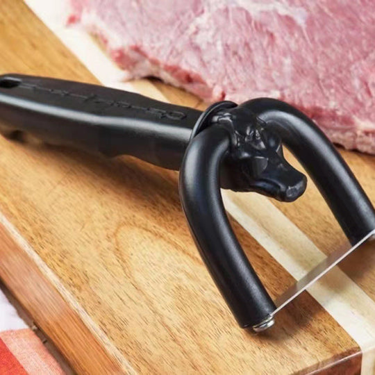 HOT SALE50K+ SOLD! 🎁 U-shaped holder, sharp stainless blade & non-slip grip. Trim fat, save meat – grab yours!