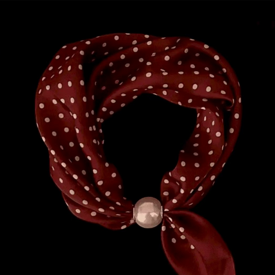 No-Tie Magnetic Pearl Clasp Soft Scarf