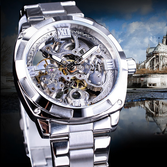 ⏳Free Shipping✈️⏰Skeleton Automatic Watch – See The Movement, Feel The Craft – Self-Winding, Gold-Tone, Dress-Casual Style for Every Occasion 💼