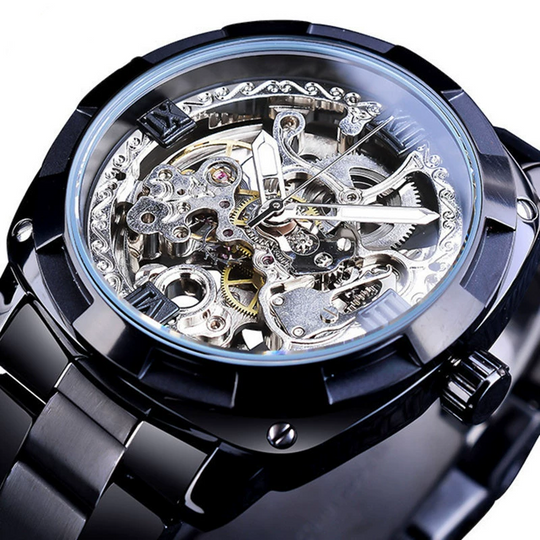 ⏳Free Shipping✈️⏰Skeleton Automatic Watch – See The Movement, Feel The Craft – Self-Winding, Gold-Tone, Dress-Casual Style for Every Occasion 💼