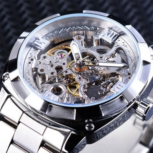 ⏳Free Shipping✈️⏰Skeleton Automatic Watch – See The Movement, Feel The Craft – Self-Winding, Gold-Tone, Dress-Casual Style for Every Occasion 💼
