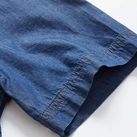 Men's Casual Denim Short Sleeve Shirt – Classic Denim, Easy Everyday Style