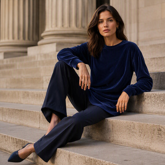 💖Black Friday Mega Deal – 50% off!💖👚Seasonal Style - Relaxed Cotton Crew Top – Breezy Comfort & Easy Pairing with Jeans or Leggings