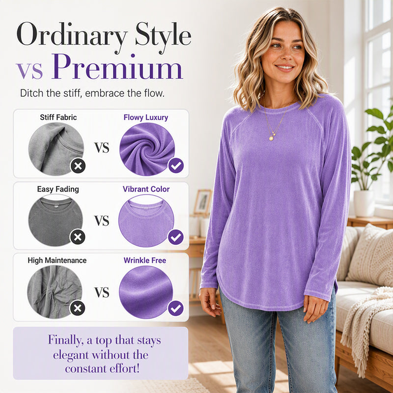 💖Black Friday Mega Deal – 50% off!💖👚Seasonal Style - Relaxed Cotton Crew Top – Breezy Comfort & Easy Pairing with Jeans or Leggings