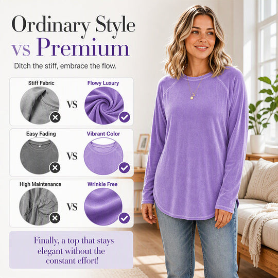 💖Black Friday Mega Deal – 50% off!💖👚Seasonal Style - Relaxed Cotton Crew Top – Breezy Comfort & Easy Pairing with Jeans or Leggings