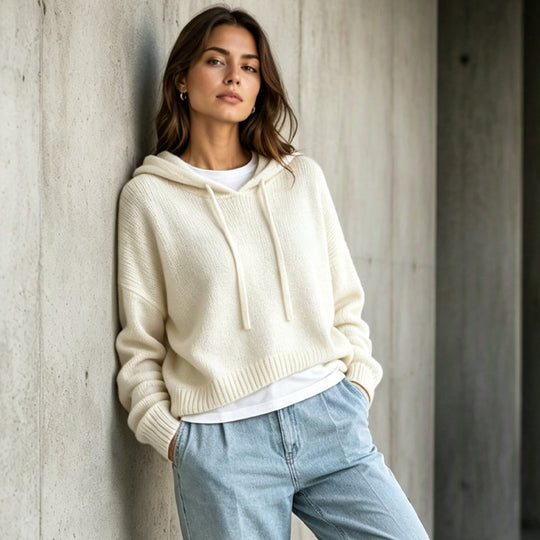 💖Black Friday Mega Deal – 50% off!💖🍂 Women’s Casual Hooded Knit Sweater – Cozy Comfort Meets Effortless Autumn Style