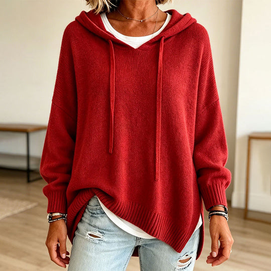 💖Black Friday Mega Deal – 50% off!💖🍂 Women’s Casual Hooded Knit Sweater – Cozy Comfort Meets Effortless Autumn Style