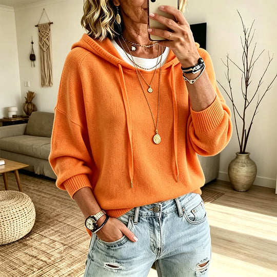 💖Black Friday Mega Deal – 50% off!💖🍂 Women’s Casual Hooded Knit Sweater – Cozy Comfort Meets Effortless Autumn Style
