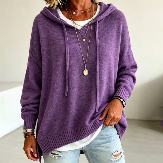 💖Black Friday Mega Deal – 50% off!💖🍂 Women’s Casual Hooded Knit Sweater – Cozy Comfort Meets Effortless Autumn Style