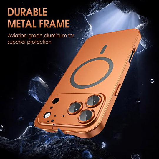 Magnetic Buckle Case with Metal Frame for iPhone