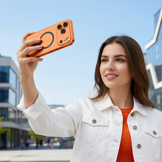 Magnetic Buckle Case with Metal Frame for iPhone