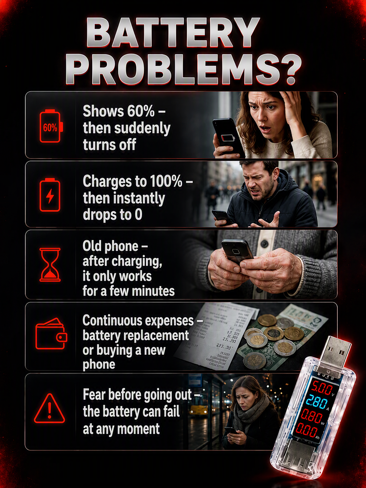 USB Smartphone Battery Repair Dongle – Plug‑&‑Play, No Disassembly, Optimise Your Phone Battery Performance!