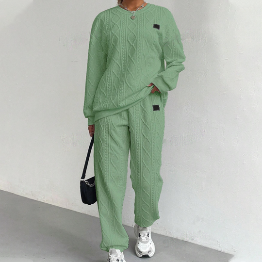 💖Black Friday Mega Deal – 50% off!💖Casual Long Sleeve Knit Pullover & Pants 2-Piece Set