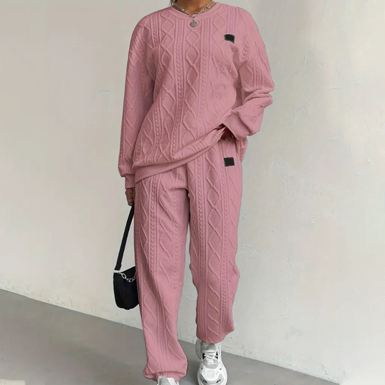 💖Black Friday Mega Deal – 50% off!💖Casual Long Sleeve Knit Pullover & Pants 2-Piece Set