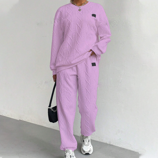 💖Black Friday Mega Deal – 50% off!💖Casual Long Sleeve Knit Pullover & Pants 2-Piece Set