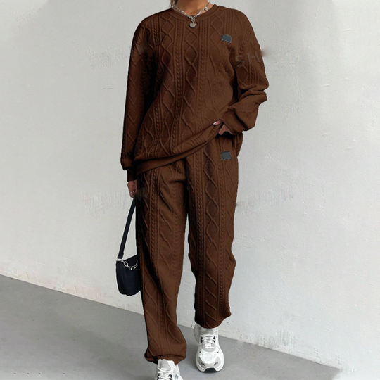 💖Black Friday Mega Deal – 50% off!💖Casual Long Sleeve Knit Pullover & Pants 2-Piece Set