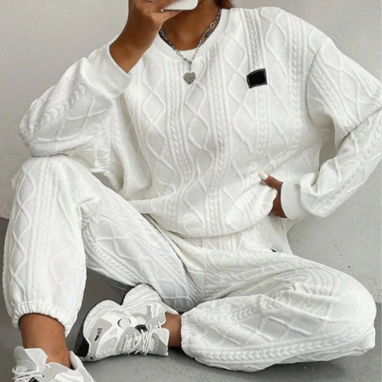 💖Black Friday Mega Deal – 50% off!💖Casual Long Sleeve Knit Pullover & Pants 2-Piece Set