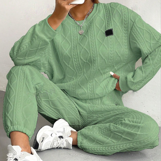 💖Black Friday Mega Deal – 50% off!💖Casual Long Sleeve Knit Pullover & Pants 2-Piece Set