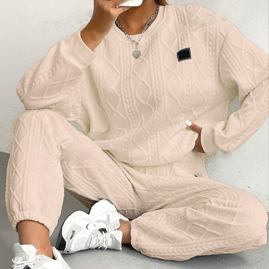 💖Black Friday Mega Deal – 50% off!💖Casual Long Sleeve Knit Pullover & Pants 2-Piece Set