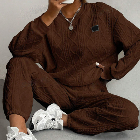 💖Black Friday Mega Deal – 50% off!💖Casual Long Sleeve Knit Pullover & Pants 2-Piece Set