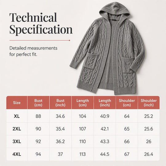 Your New Favorite Cozy Layer — Women's Long Hooded Knit Cardigan with Pockets for Effortless Layering, Everyday Comfort, and Relaxed Fall Style