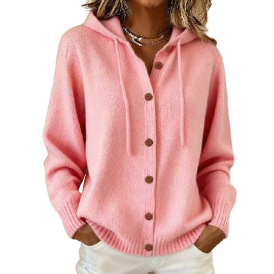 💖Women's Cozy Hooded Knit Cardigan
