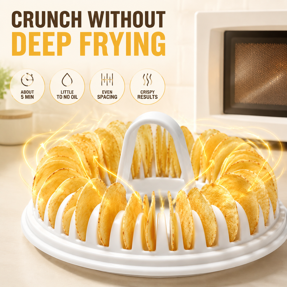 🥔DIY Microwave Potato Chip Maker with Slicer Bowl Set🍟