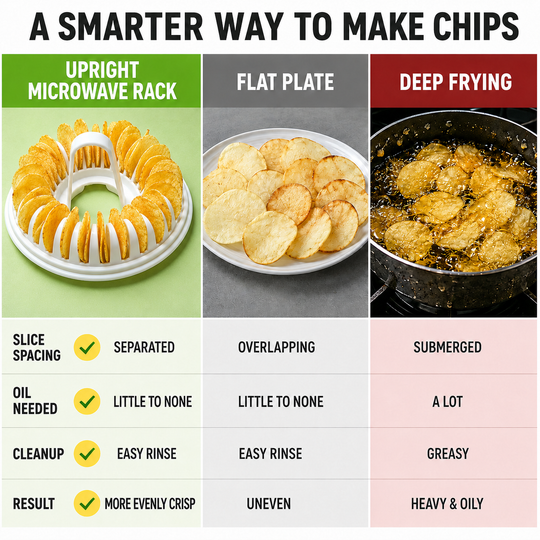 🥔DIY Microwave Potato Chip Maker with Slicer Bowl Set🍟
