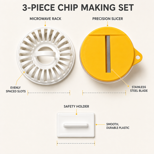 🥔DIY Microwave Potato Chip Maker with Slicer Bowl Set🍟