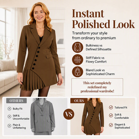 Bestseller🏆👗 Blazer Dress – Timeless Silhouette & All-Day Comfort for Every Look
