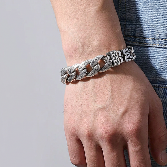 ⏳Time-Limited Special⏰Men's Retro Six‑Syllable Mantra Bracelet – Meaningful, Masculine, Eye‑Catching 🤙✨