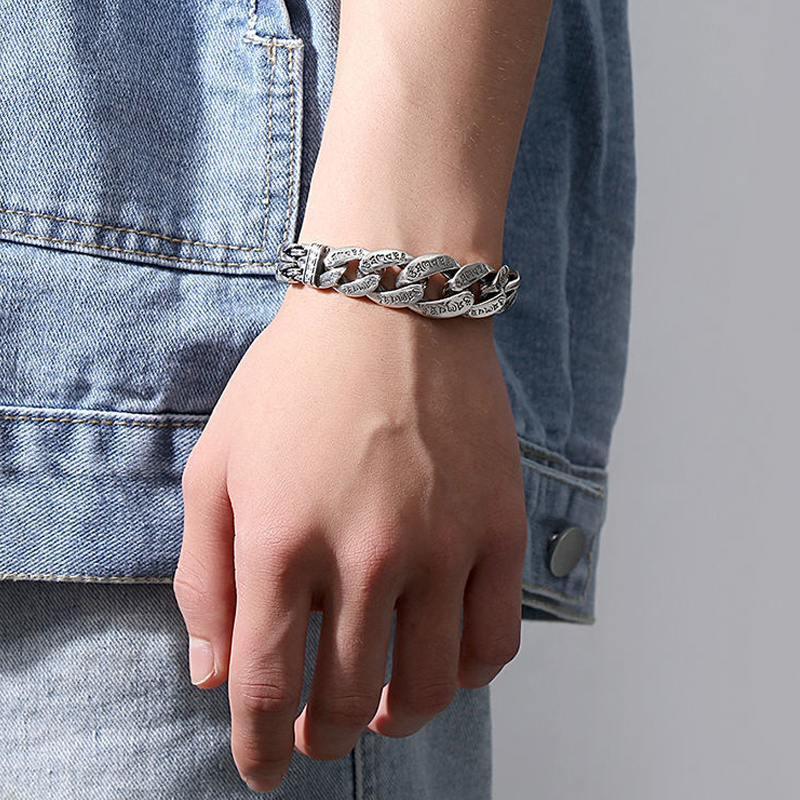 ⏳Time-Limited Special⏰Men's Retro Six‑Syllable Mantra Bracelet – Meaningful, Masculine, Eye‑Catching 🤙✨