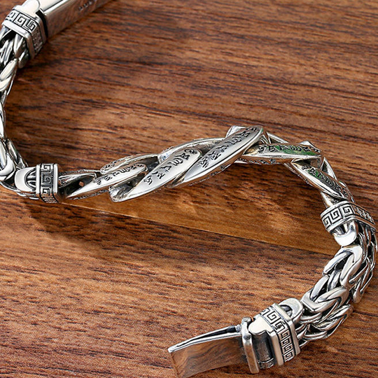 ⏳Time-Limited Special⏰Men's Retro Six‑Syllable Mantra Bracelet – Meaningful, Masculine, Eye‑Catching 🤙✨