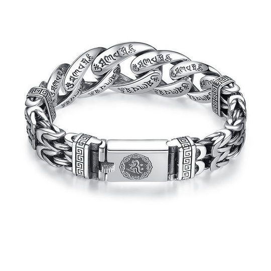 ⏳Time-Limited Special⏰Men's Retro Six‑Syllable Mantra Bracelet – Meaningful, Masculine, Eye‑Catching 🤙✨