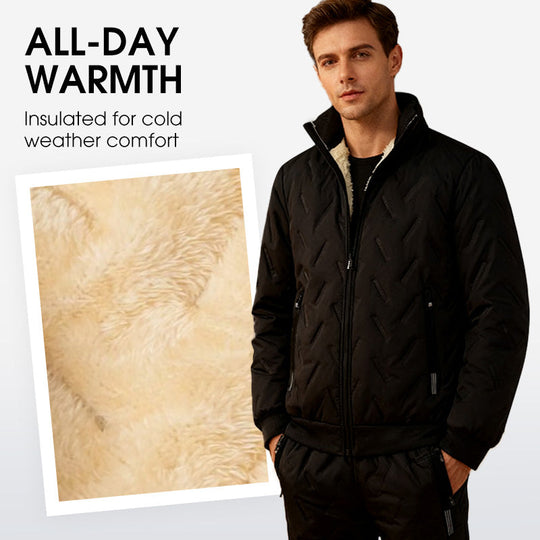 ⏰ 50% discount on season change - quality at half price!✨❄️ Men's Stylish Warm Jacket & Pants Two-Piece Set