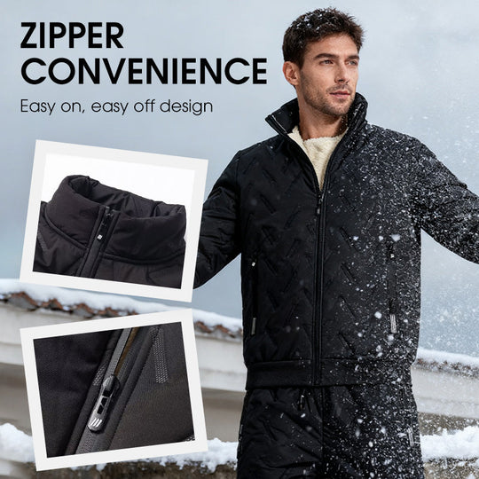 ⏰ 50% discount on season change - quality at half price!✨❄️ Men's Stylish Warm Jacket & Pants Two-Piece Set