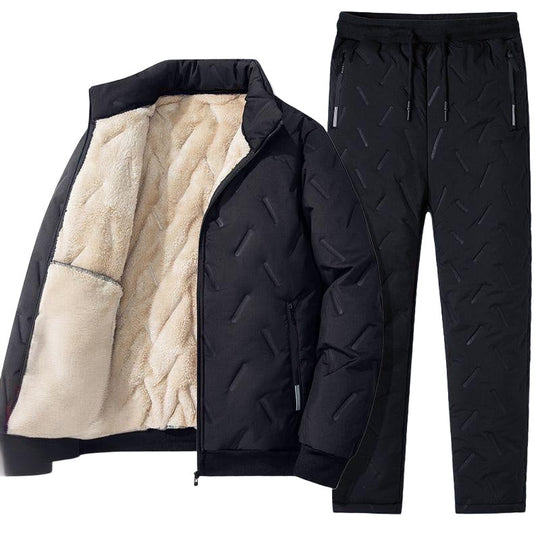 ⏰ 50% discount on season change - quality at half price!✨❄️ Men's Stylish Warm Jacket & Pants Two-Piece Set