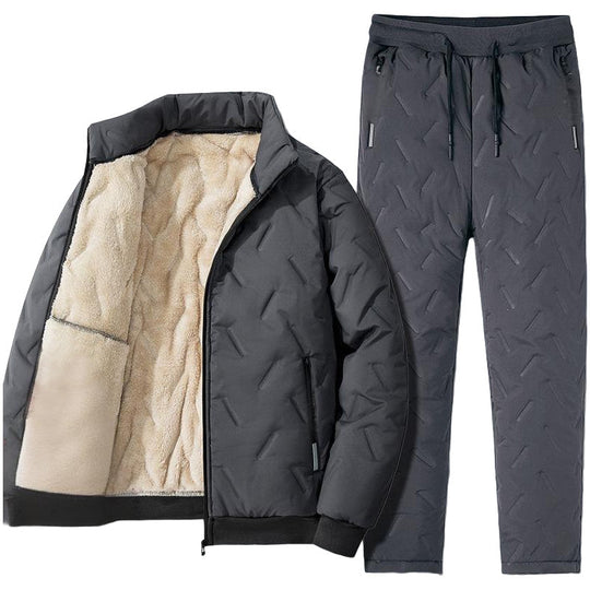 ⏰ 50% discount on season change - quality at half price!✨❄️ Men's Stylish Warm Jacket & Pants Two-Piece Set