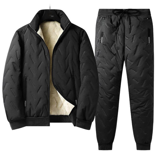 ⏰ 50% discount on season change - quality at half price!✨❄️ Men's Stylish Warm Jacket & Pants Two-Piece Set