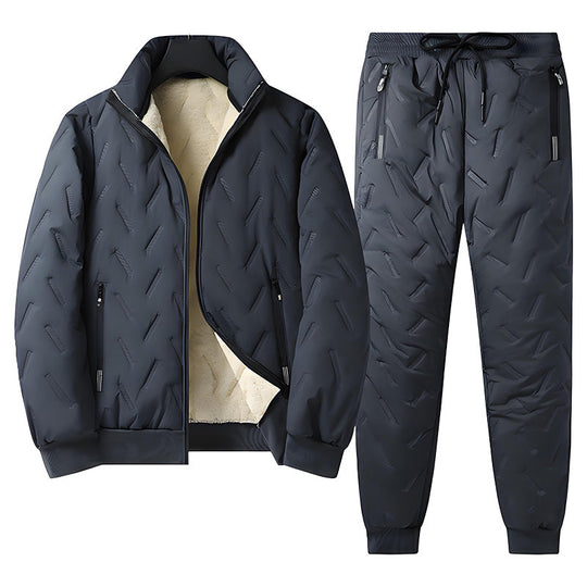 ⏰ 50% discount on season change - quality at half price!✨❄️ Men's Stylish Warm Jacket & Pants Two-Piece Set
