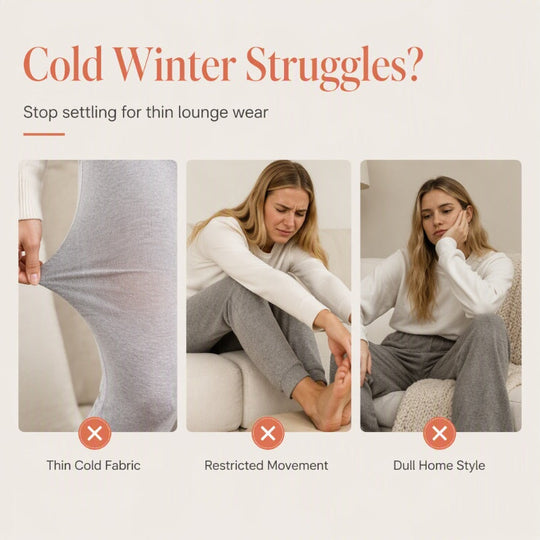 ☁️ Feel-Good Comfort | Women's Plush Plaid Wide-Leg Trousers