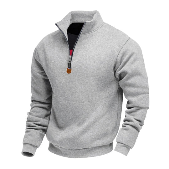 🍂 Easy Everyday Comfort | Men's Warm-Lined Stand-Collar Quarter-Zip Pullover