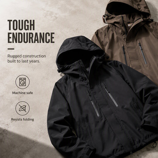 ⌛Limited-Time Offer-Windproof Hooded Cargo Jacket Waterproof Outdoor Streetwear Coat