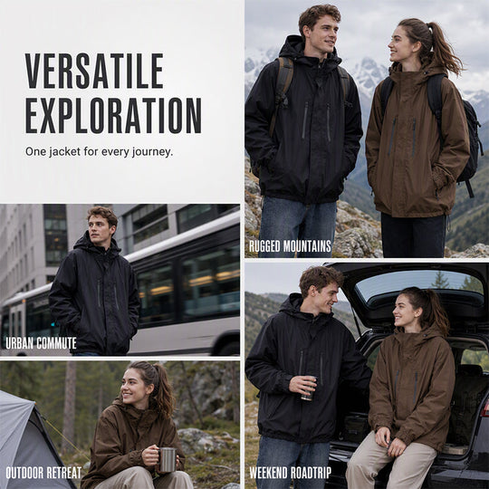 ⌛Limited-Time Offer-Windproof Hooded Cargo Jacket Waterproof Outdoor Streetwear Coat