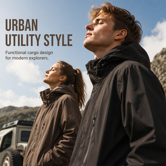 ⌛Limited-Time Offer-Windproof Hooded Cargo Jacket Waterproof Outdoor Streetwear Coat