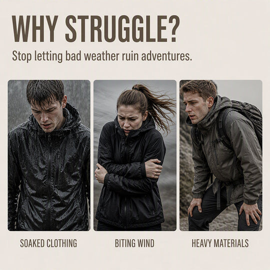 ⌛Limited-Time Offer-Windproof Hooded Cargo Jacket Waterproof Outdoor Streetwear Coat