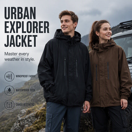 ⌛Limited-Time Offer-Windproof Hooded Cargo Jacket Waterproof Outdoor Streetwear Coat