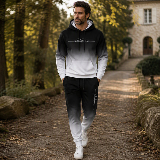 Men's Printed Hoodie & Sweatpants Set