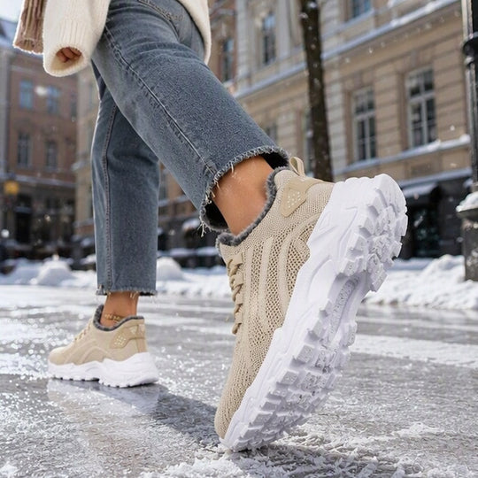 Women's Warm Winter Knit Sneakers
