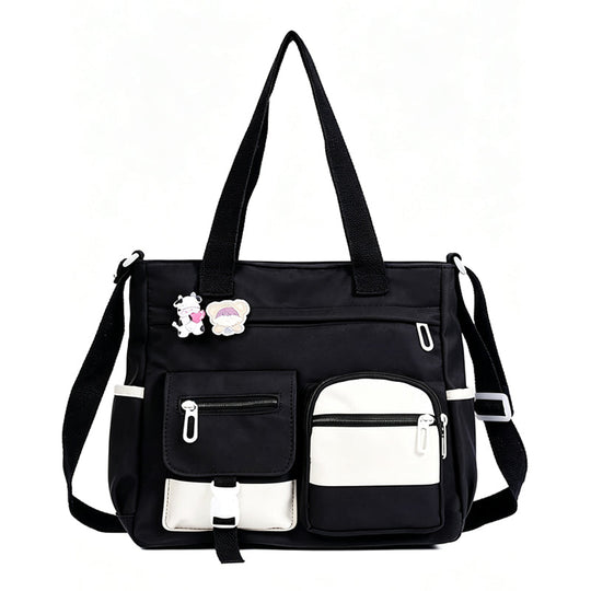 ✨ Everyday Convenience | Large-Capacity Multi-Pocket Canvas Tote Bag